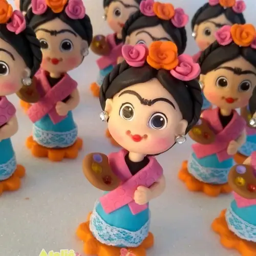 Aplique biscuit Frida Kahlo