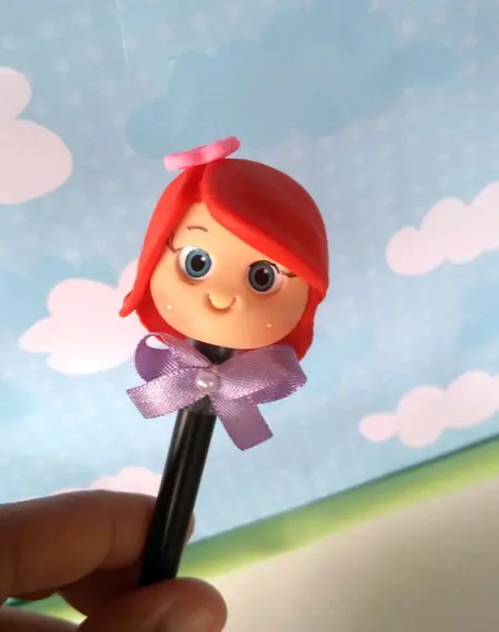 Ariel pequena sereia lápis com biscuit