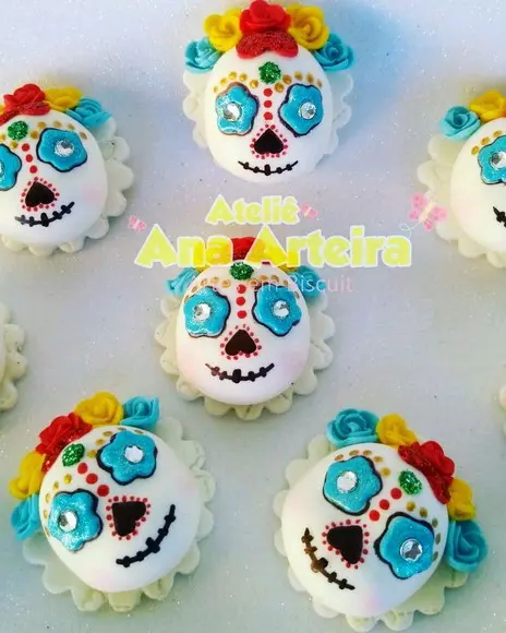 Caveira mexicana biscuit