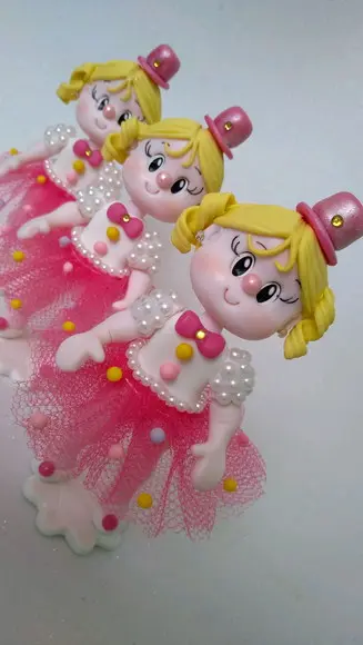 Lembrança circo rosa biscuit