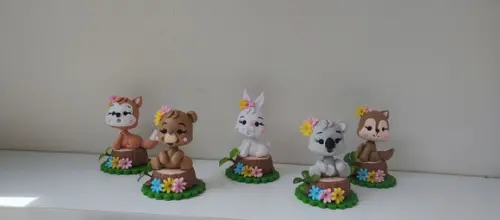 Lembrança Apliques de Luxo Biscuit Bosque Encantado