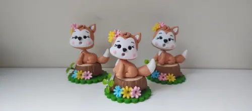 Lembrança Apliques de Luxo Biscuit Bosque Encantado