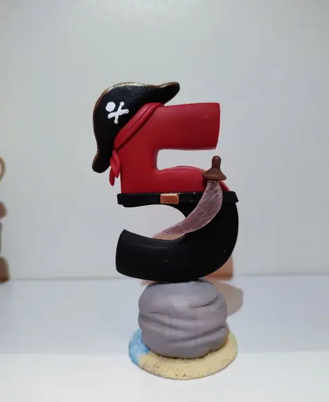 Mini Topo Vela Personalizada Piratas