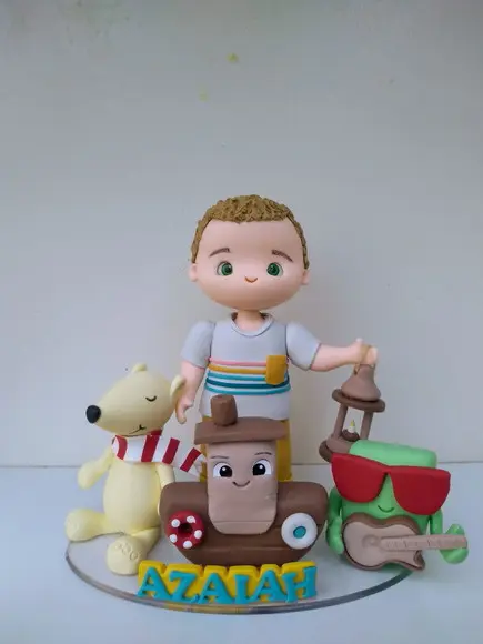 Topo de bolo personalizado três palavrinhas