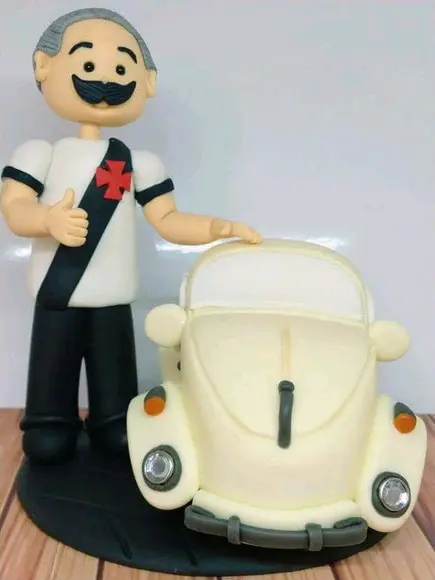 Topo de bolo Vascaíno e fusca