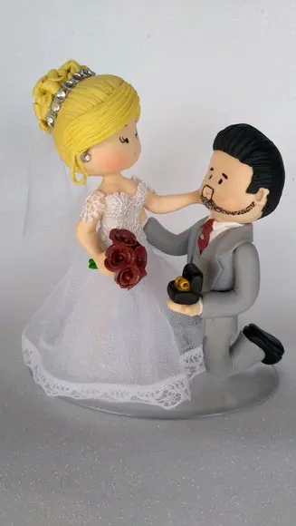 Topo de casamento biscuit