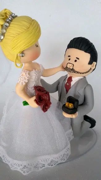 Topo de casamento biscuit