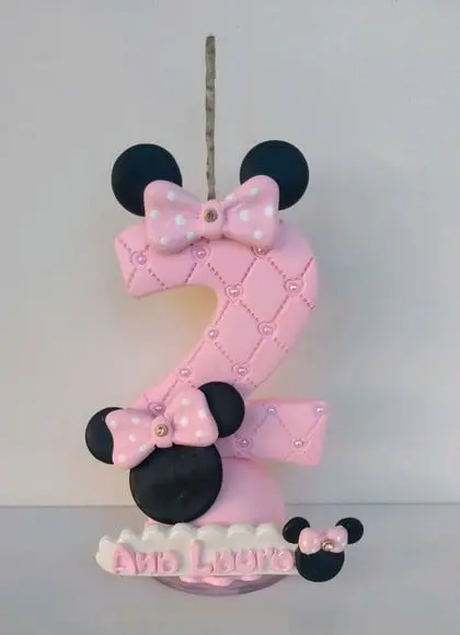 Vela Minie rosa