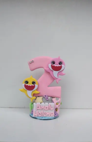 Vela de Biscuit Personalizada Babyshark