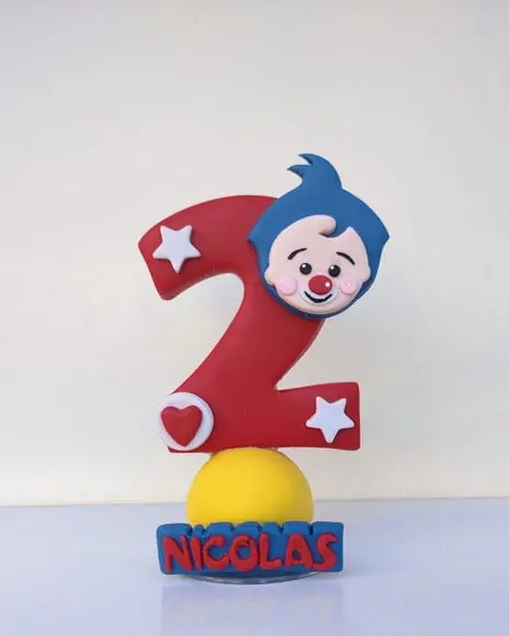 Vela Personalizada Palhaço Plim Plim