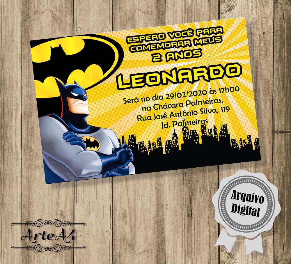 Convite Digital Batman