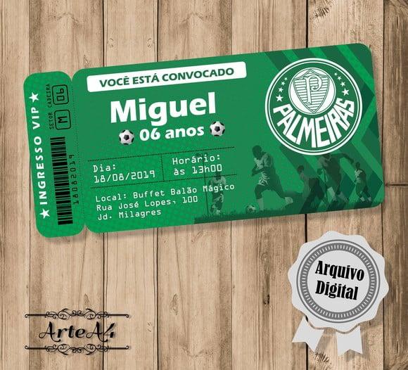 Convite Digital Ingresso Futebol