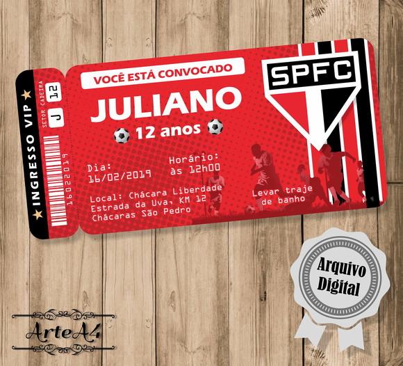 Convite Digital Ingresso Futebol