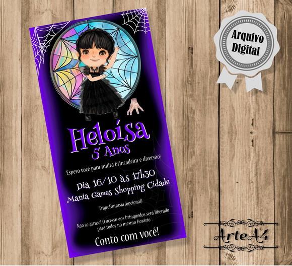 Convite Digital Wandinha Addams