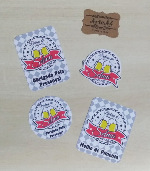 Adesivo p/ Lembrancinha Tubete Tema Boteco
