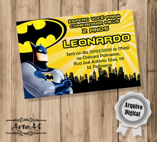 Convite Digital Batman
