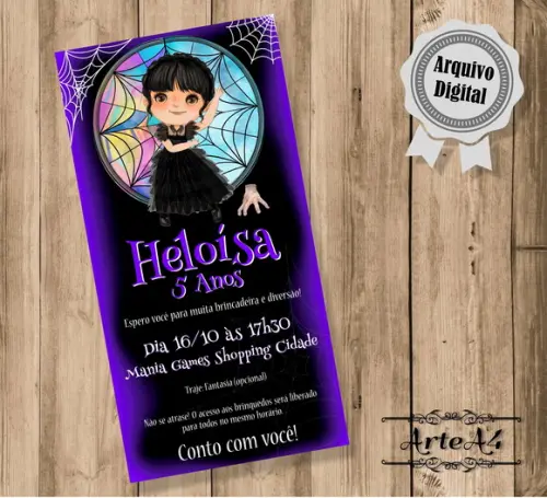 Convite Digital Wandinha Addams