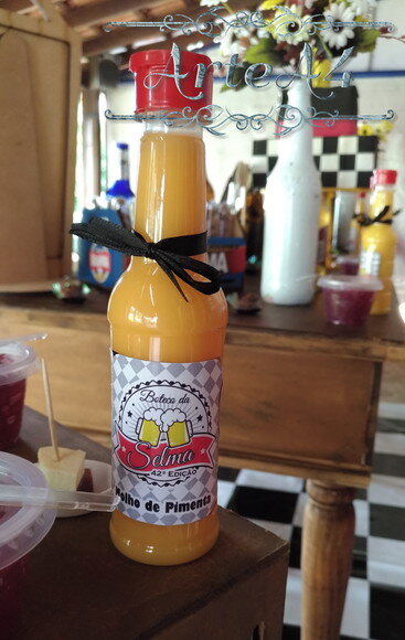 Adesivo p/ Lembrancinha Pimenta Tema Boteco