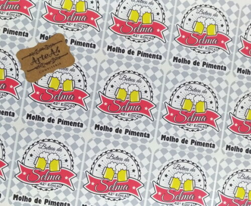 Adesivo p/ Lembrancinha Pimenta Tema Boteco