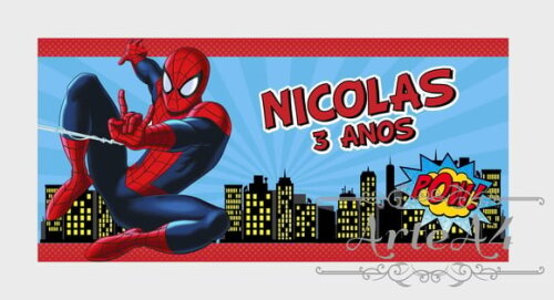 Adesivo Rótulo para Cofrinho Lembrancinha Homem Aranha