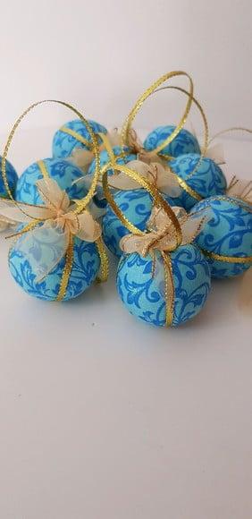 Bolas de Natal em patchwork