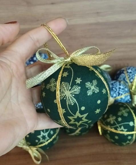 Bolas de Natal em Patchwork