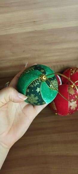 Bolas de Natal em Patchwork