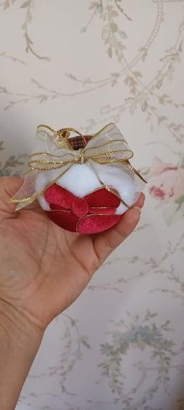 Bolas de Natal em Patchwork