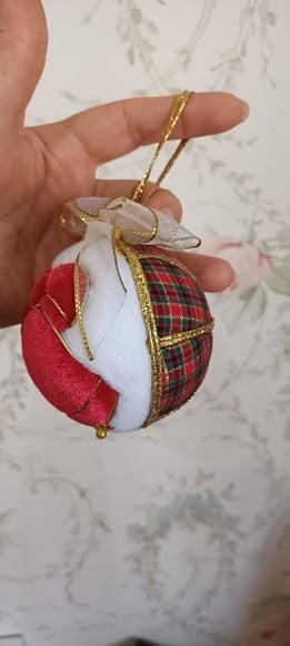 Bolas de Natal em Patchwork