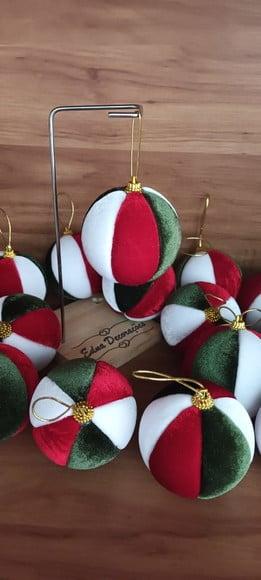 Bolas de Natal em Veludo Cristal