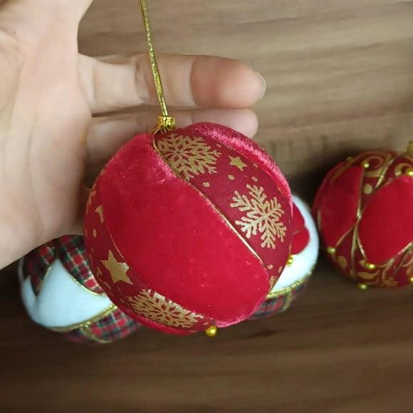 Bolas de Natal em Patchwork Sob Encomenda