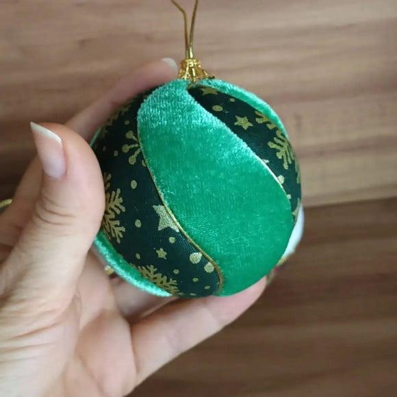 Bolas de Natal em Patchwork Sob Encomenda