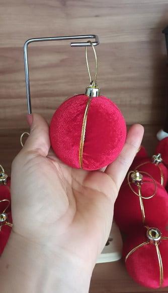 Bolas de Natal em Veludo Cristal