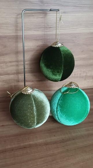 Bolas de Natal em Veludo Cristal