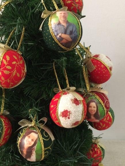 Bolas de Natal em Patchwork