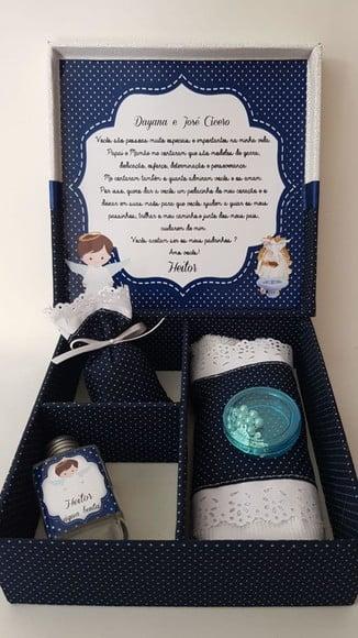 Caixa Batizado Convite Padrinhos