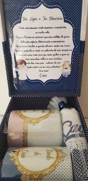Caixa Batizado Convite Padrinhos