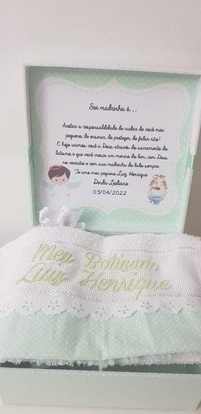 Caixa Batizado Convite Padrinhos