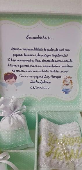 Caixa Batizado Convite Padrinhos