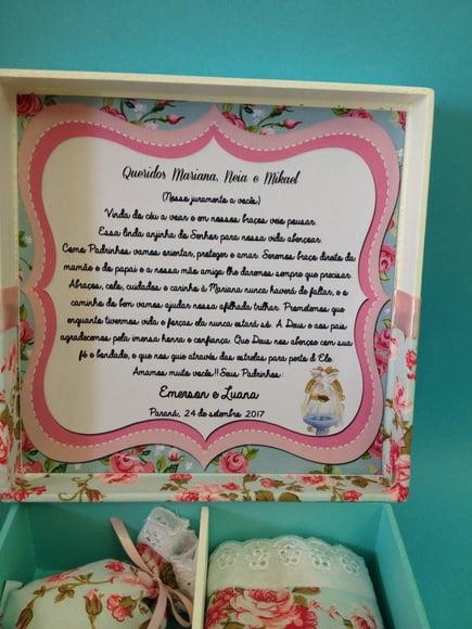 Caixa batizado padrinhos