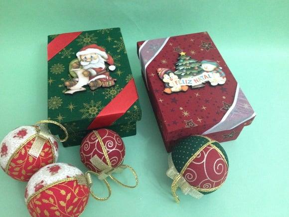 Caixa decorada natal