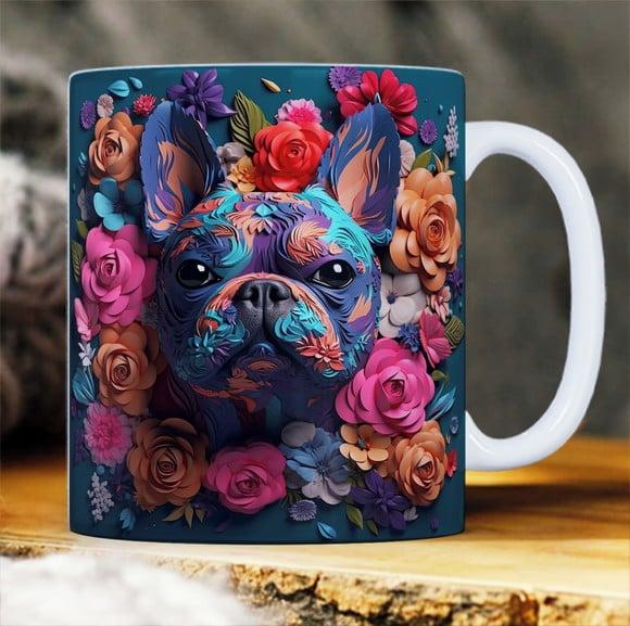 Canecas Impressão 3d Cão Buldog