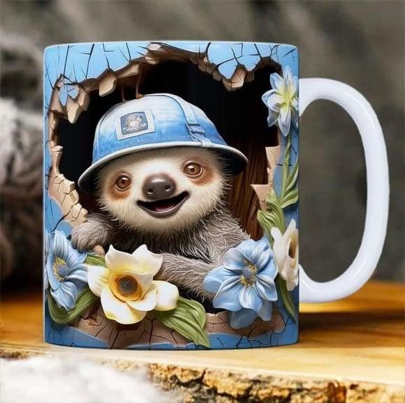 Canecas Impressão 3d Bicho Preguiça