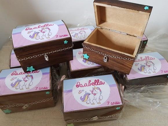 Lembrancinha Unicornio Bau mdf