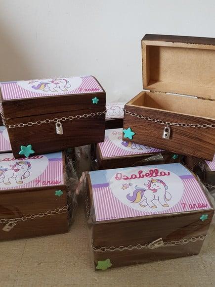 Lembrancinha Unicornio Bau mdf