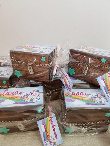 Lembrancinha Unicornio Bau mdf