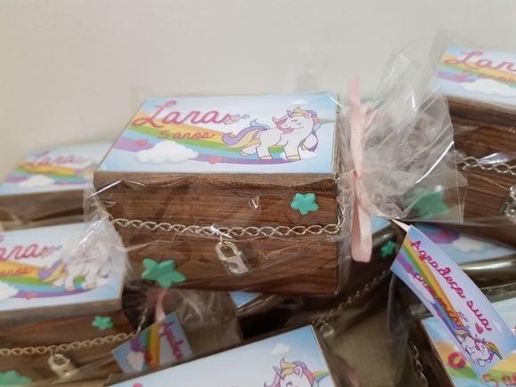 Lembrancinha Unicornio Bau mdf