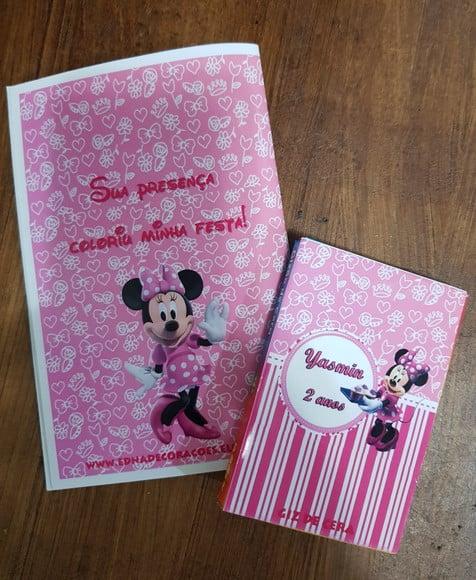 Livro para Colorir Minie Rosa