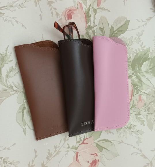 Porta Óculos + Chaveiro em Couro Personalizado