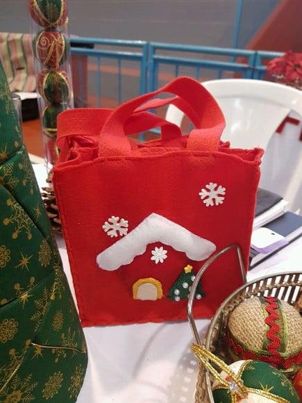 Sacolas feltro natal